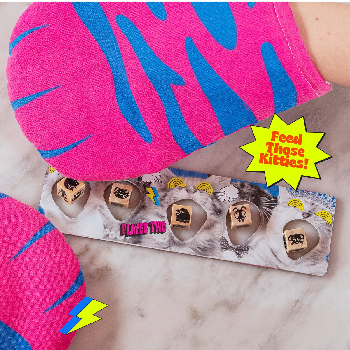 wearing mitts and playing games